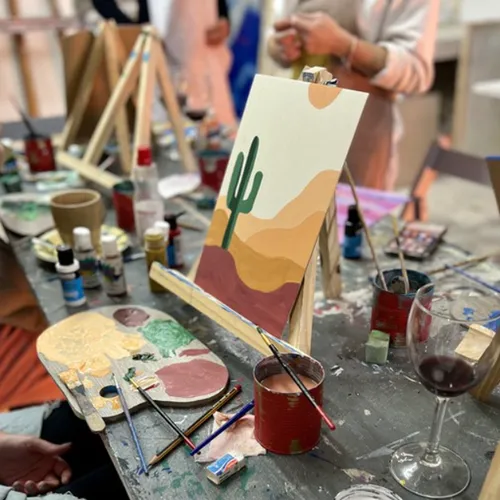 Arte, amigos y vino
