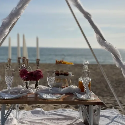 Picnic entre Amigos en la playa